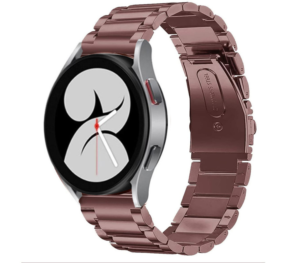 Strap-it Strap-it Bracelet acier Samsung Galaxy Watch 4 - 44mm (bronze-marron)