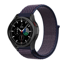 Strap-it Bracelet nylon Samsung Galaxy Watch 4 Classic 46mm (violet/bleu)