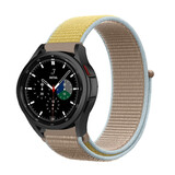 Strap-it Bracelet nylon Samsung Galaxy Watch 4 Classic 46mm (chameau)