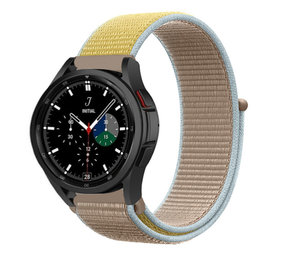 Strap-it Bracelet nylon Samsung Galaxy Watch 4 Classic 46mm (chameau)