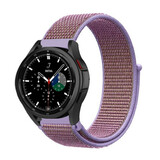 Strap-it Bracelet nylon Samsung Galaxy Watch 4 Classic 46mm (lilas)