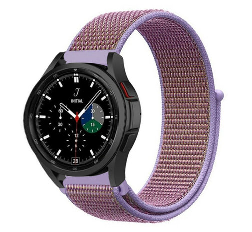 Strap-it Strap-it Bracelet nylon Samsung Galaxy Watch 4 Classic 46mm (lilas)