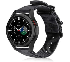 Strap-it Bracelet nylon boucle Samsung Galaxy Watch 4 Classic 46mm (noir)