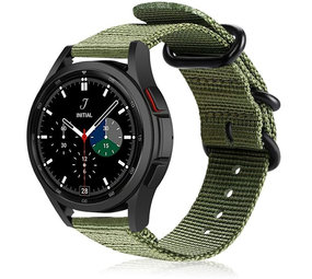 Strap-it Bracelet nylon boucle Samsung Galaxy Watch 4 Classic 46mm (vert)