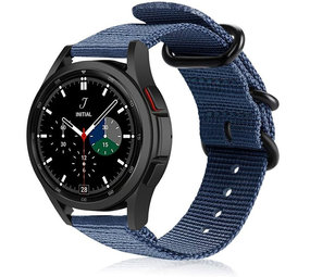 Strap-it Bracelet nylon boucle Samsung Galaxy Watch 4 Classic 46mm (bleu)