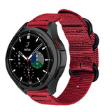 Strap-it Bracelet nylon boucle Samsung Galaxy Watch 4 Classic 46mm (rouge)