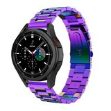 Strap-it Bracelet acier Samsung Galaxy Watch 4 Classic 46mm (arc-en-ciel)