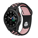 Strap-it Bracelet sport Samsung Galaxy Watch 4 Classic 46mm (noir/rose) Strap-it Bracelet sport Samsung Galaxy Watch 4 Classic 46mm (noir/rose)