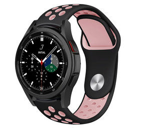 Strap-it Bracelet sport Samsung Galaxy Watch 4 Classic 46mm (noir/rose) Strap-it Bracelet sport Samsung Galaxy Watch 4 Classic 46mm (noir/rose)