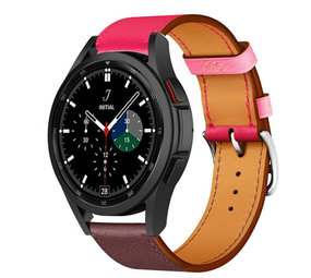 Strap-it Bracelet cuir Samsung Galaxy Watch 4 Classic 46mm (rose/rouge marron)
