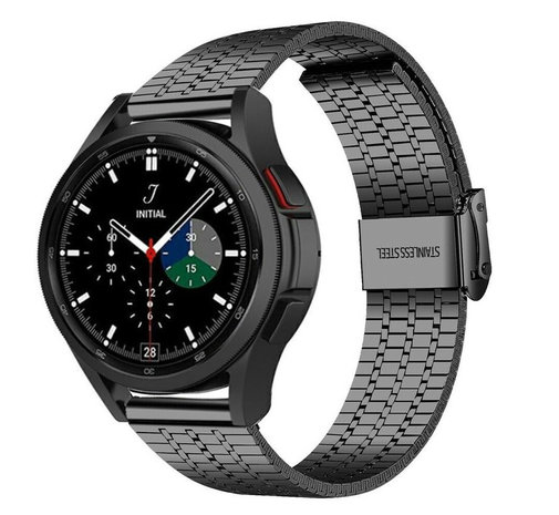 Strap-it Strap-it Bracelet acier inoxydable Samsung Galaxy Watch 4 Classic 46mm (noir)