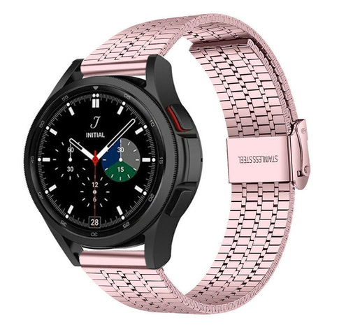 Strap-it Strap-it Bracelet acier inoxydable Samsung Galaxy Watch 4 Classic 46mm (rose rose)