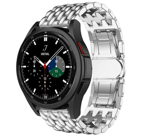 Strap-it Strap-it Bracelet acier dragón Samsung Galaxy Watch 4 Classic 46mm (argent)