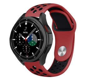 Strap-it Bracelet sport Samsung Galaxy Watch 4 Classic 46mm (rouge/noir)