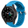 Strap-it Strap-it Bracelet silicone trou Samsung Galaxy Watch 4 Classic 46mm (bleu clair) Strap-it Strap-it Bracelet silicone trou Samsung Galaxy Watch 4 Classic 46mm (bleu clair)