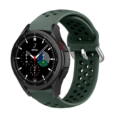Strap-it Bracelet silicone trou Samsung Galaxy Watch 4 Classic 46mm (vert armée)