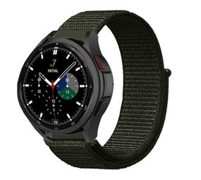 Strap-it Bracelet nylon Samsung Galaxy Watch 4 Classic 46mm (vert foncé)