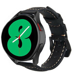 Strap-it Bracelet cuir Samsung Galaxy Watch 4 - 40mm (noir)