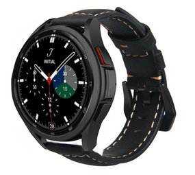 Strap-it Bracelet cuir Samsung Galaxy Watch 4 Classic 42mm (Noir)