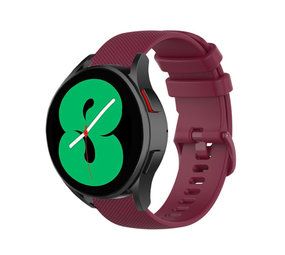 Strap-it Bracelet silicone luxe Samsung Galaxy Watch 4 40mm (rouge foncé)