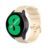 Strap-it Bracelet silicone luxe Samsung Galaxy Watch 4 44mm (Beige)