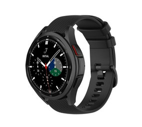 Strap-it Bracelet silicone luxe Samsung Galaxy Watch 4 Classic 46mm (noir)