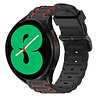 Strap-it Strap-it Bracelet boucle sport Samsung Galaxy Watch 4 44mm (noir/rouge) Strap-it Strap-it Bracelet boucle sport Samsung Galaxy Watch 4 44mm (noir/rouge)