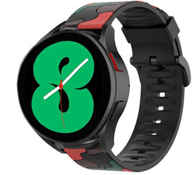 Strap-it Bracelet camouflage Samsung Galaxy Watch 4 44mm (rouge)