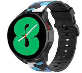 Strap-it Bracelet camouflage Samsung Galaxy Watch 4 44mm (bleu) Strap-it Bracelet camouflage Samsung Galaxy Watch 4 44mm (bleu)