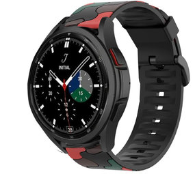 Strap-it Bracelet camouflage Samsung Galaxy Watch 4 Classic 42mm (rouge)