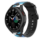 Strap-it Bracelet camouflage Samsung Galaxy Watch 4 Classic 42mm (Bleu)