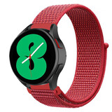 Strap-it Bracelet nylon Samsung Galaxy Watch 4 44mm (rouge)