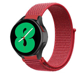Strap-it Bracelet nylon Samsung Galaxy Watch 4 44mm (rouge)