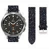 Strap-it Strap-it Bracelet cuir pailleté Samsung Galaxy Watch 4 Classic 46mm (noir) Strap-it Strap-it Bracelet cuir pailleté Samsung Galaxy Watch 4 Classic 46mm (noir)