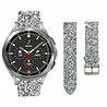 Strap-it Strap-it Bracelet cuir pailleté Samsung Galaxy Watch 4 Classic 46mm (argent) Strap-it Strap-it Bracelet cuir pailleté Samsung Galaxy Watch 4 Classic 46mm (argent)