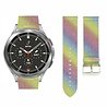 Strap-it Strap-it Bracelet cuir pailleté Samsung Galaxy Watch 4 Classic (arc-en-ciel) Strap-it Strap-it Bracelet cuir pailleté Samsung Galaxy Watch 4 Classic (arc-en-ciel)
