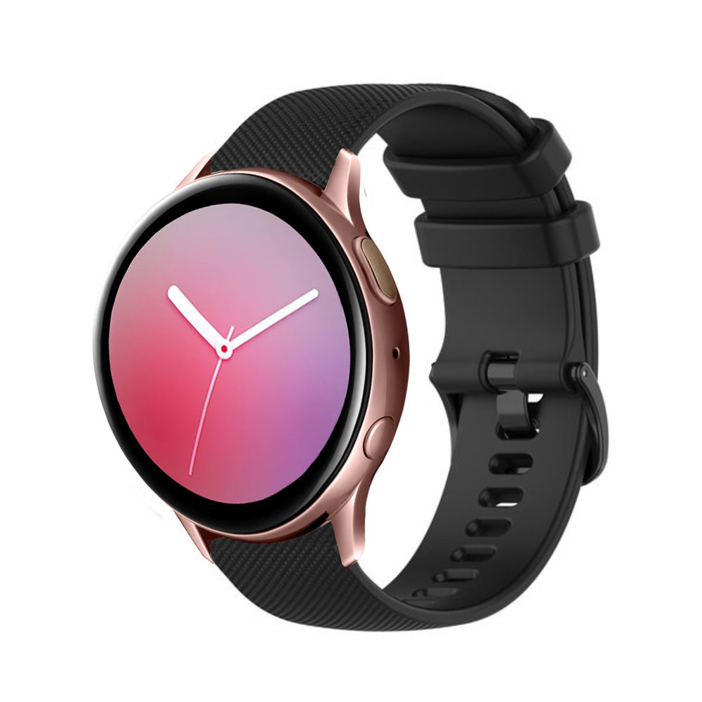 Strap-it Strap-it Bracelet silicone luxe Samsung Galaxy Watch Active (noir)