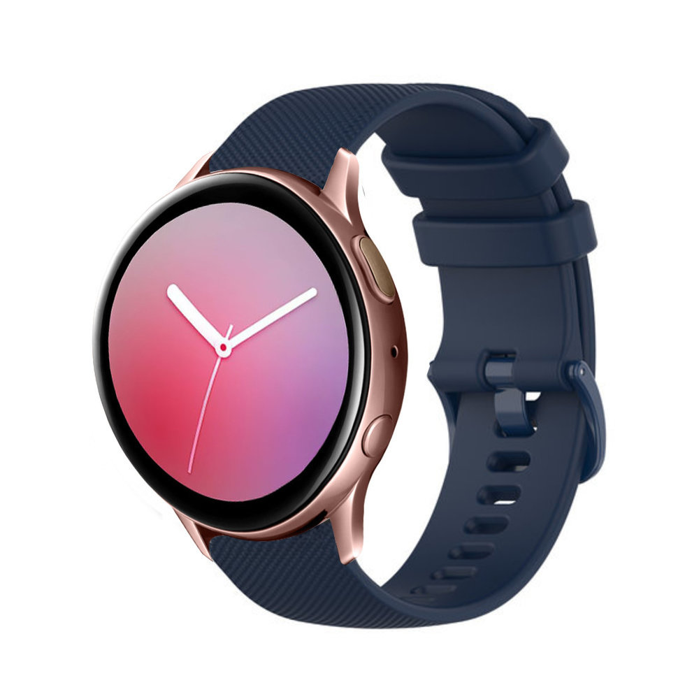Strap-it Strap-it Bracelet silicone luxe Samsung Galaxy Watch Active (bleu foncé)