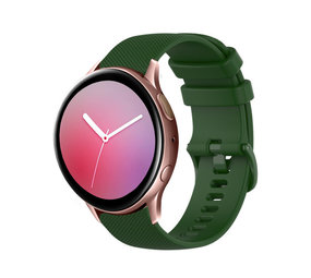 Strap-it Bracelet silicone luxe Samsung Galaxy Watch Active (vert armée)