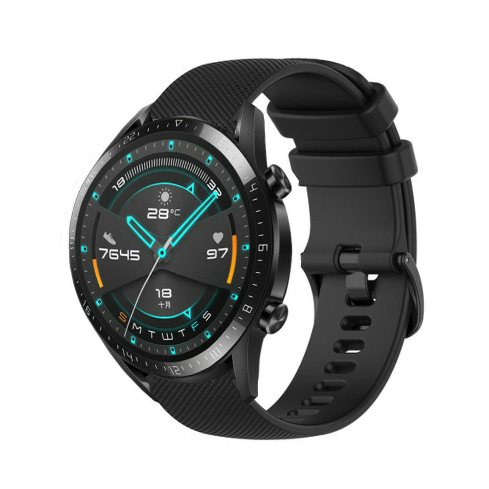 Strap-it Strap-it Bracelet silicone luxe Huawei Watch GT 2 (noir)