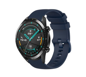 Strap-it Bracelet silicone luxe Huawei Watch GT 2 (bleu foncé)