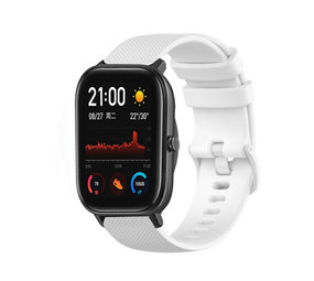 Strap-it Bracelet silicone luxe Xiaomi Amazfit GTS (blanc)