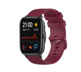 Strap-it Bracelet silicone luxe Xiaomi Amazfit GTS (rouge foncé)