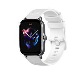 Strap-it Bracelet silicone luxe Amazfit GTS 3 (blanc)