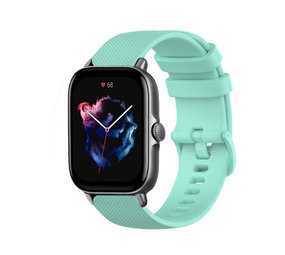 Strap-it Bracelet silicone luxe Amazfit GTS 3 (aqua)
