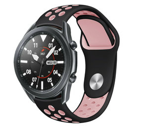 Strap-it Bracelet sport Samsung Galaxy Watch 3 45mm (noir/rose)