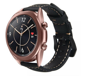 Strap-it Bracelet cuir Samsung Galaxy Watch 3 41mm (noir) Strap-it Bracelet cuir Samsung Galaxy Watch 3 41mm (noir)