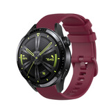 Strap-it Bracelet silicone luxe Huawei Watch GT 3 46mm (rouge foncé)