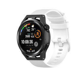 Strap-it Bracelet silicone luxe Huawei GT Runner (blanc)