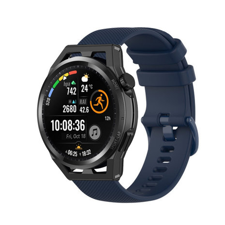 Strap-it Strap-it Bracelet silicone luxe Huawei GT Runner (bleu foncé)